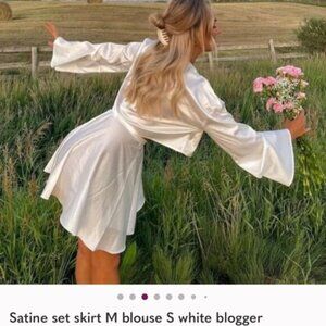 Elegant White Skirt Set